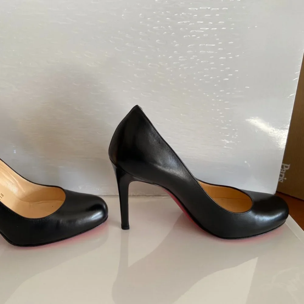 Christian Louboutin Black Simple Pump 100 Size 6 - Picture 7 of 9